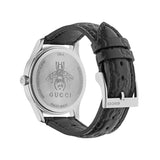 Gucci G Timeless Quartz Black Dial Black Leather Strap Watch For Men - YA1264031