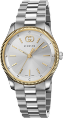 GUCCI タイムレススポーツ 腕時計 クォーツ グッチ G タイムレス クォーツ シルバー ダイヤル ツートン スチール