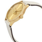 Gucci G Timeless Quartz Gold Dial Beige Leather Strap Watch For Women - YA1264180