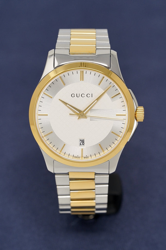 ⭐️お値段下げます⭐️GUCCIゴールド×ホワイト文字盤 Gucci G-Timeless Quartz Mother of Pearl Dial Ladies Watch