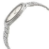 Gucci 25H Quartz Diamonds Silver Dial Silver Steel Strap Watch for Women - YA163401