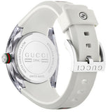 Gucci Sync Quartz White Dial White Rubber Strap Unisex Watch - YA137302