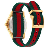 Gucci G Timeless Quartz Green & Red Dial Green & Red NATO Strap Watch For Men - YA126487A