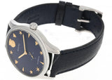 Gucci G Timeless Automatic Blue Dial Black Leather Strap Watch For Men - YA126347