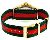 Gucci G Timeless Quartz Green & Red Dial Green & Red NATO Strap Watch For Men - YA126487A