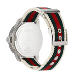 Gucci G Timeless White Dial Two Tone Nylon Strap Watch For Men - YA126231