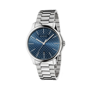 Gucci G Timeless Blue Dial Silver Steel Strap Watch For Men - YA126316
