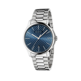 Gucci G Timeless Blue Dial Silver Steel Strap Watch For Men - YA126316