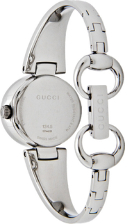 Gucci Guccissima Quartz Diamonds Brown Dial Silver Steel Strap Watch For Women - YA134503