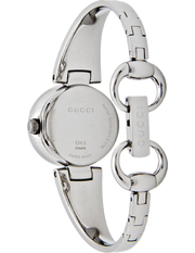 Gucci Guccissima Quartz Diamonds Brown Dial Silver Steel Strap Watch For Women - YA134503