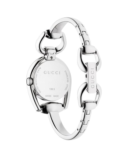 Gucci Horsebit Collection Quartz Brown Dial Silver Steel Strap Watch For Women