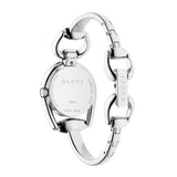 Gucci Horsebit Quartz Red Dial Silver Steel Strap Watch For Women - YA139502