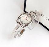 Gucci Horsebit Collection Diamonds Mother of Pearl Dial Silver Steel Strap Watch For Women - YA139506