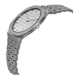 Gucci 25H Quartz Silver Dial Silver Steel Strap Watch For Women - YA163402