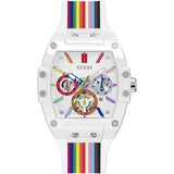 Guess Phoenix Analog White Dial White Silicone Strap Watch for Men - GW0720G1