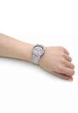 Guess Moonlight Multi Function Diamonds Silver Dial Silver Steel Strap Watch for Women - GW0320L1