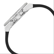 Guess Momentum Chronograph Crystals Black Dial Black Silicone Strap Watch For Men - GW0518G1