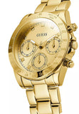 Guess Eclipse Gold Dial Gold Steel Strap Watch for Women - GW0314L2