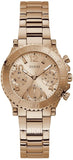 Guess Cosmic Chronograph Rose Gold Dial Rose Gold Steel Strap Watch for Women - GW0465L2