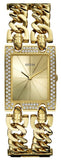 Guess MOD Heavy Metal Diamonds Gold Dial Gold Steel Strap Watch for Women - W0072L1