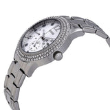 Guess Bedazzle Diamonds Silver Dial Silver Steel Strap Watch For Women - W1097L1