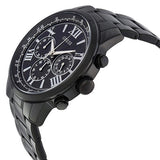 Guess Horizon Chronograph Black Dial Black Steel Strap Watch For Men - W0379G2