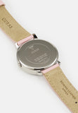 Guess Dahlia Analog Silver Dial Pink Leather Strap Watch for Women - GW0529L1