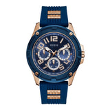 Guess Delta Blue Dial Blue Silicone Strap Watch for Men - GW0051G3