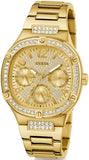 Guess Duchess Quartz Gold Dial Gold Steel Strap Watch For Women - GW0558L2