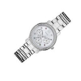 Guess Enchanting Diamonds Silver Dial Silver Steel Strap Watch for Women - W0305L1