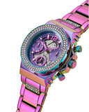 Guess Fusion Chronograph Purple Dial Purple Steel Strap Watch for Women - GW0552L4