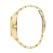 Guess Trend Analog Green Dial Gold Steel Strap Watch For Men - GW0624G2