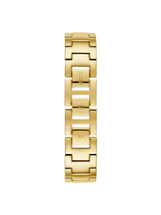 Guess Muse Crystals White Dial Rose Gold Steel Strap Watch For Women - W1008L2