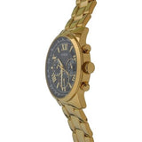 Guess Horizon Chronograph Black Dial Gold Steel Strap Watch For Men - W0379G4