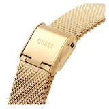 Guess Dream Quartz Gold Dial Gold Mesh Strap Watch For Women - GW0550L2