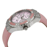 Guess Limelight Quartz Diamonds Pink Dial Pink Denim Strap Watch For Women - W0775l15