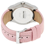 Guess Limelight Quartz Diamonds Pink Dial Pink Denim Strap Watch For Women - W0775l15