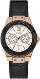 Guess Limelight Quartz White Dial Black Leather Strap Watch For Women - W0775L9