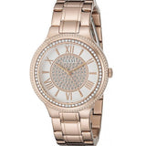 Guess Madison Diamonds White Dial Rose Gold Steel Strap Watch for Women - W0637L3