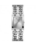 Guess MOD G Diamonds Silver Dial Silver Steel Strap Watch for Women - GW0294L1