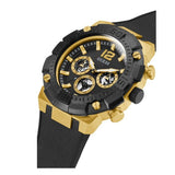 Guess Navigator Chronograph Black Dial Black Rubber Strap Watch for Men - GW0264G3