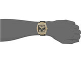 Guess Phoenix Multifunction Crystals Gold Dial Black Silicone Strap Watch For Men - GW0048G2