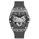 Guess Phoenix Multifunction Black Dial Black Rubber Strap Watch for Men - GW0203G3