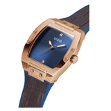 Guess Phoenix Blue Dial Brown Leather Strap Watch for Men - GW0386G2