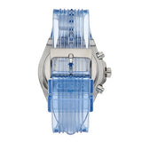 Guess Athena Active Life Clear White Dial Blue Rubber Strap Watch for Women - GW0409L1