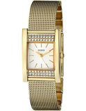 Guess Nouveau Diamonds Gold Dial Gold Mesh Bracelet Watch for Women - W0127L2