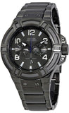 Guess Rigor Multifunction Black Dial Black Steel Strap Watch For Men - W0218G1