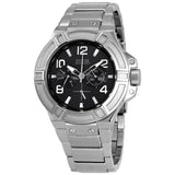 Guess Rigor Quartz Black Dial Silver Steel Strap Watch For Men - W0218G2