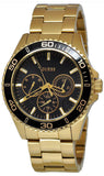 Guess BFF Multifunction Black Dial Gold Steel Strap Watch for Women - W0231L3