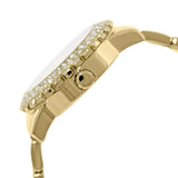 Guess Dazzler Diamonds Silver Dial Gold Steel Strap Watch for Women - W0335L2